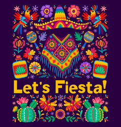 Mexican Let Us Fiesta Festival Flyer Or Poster