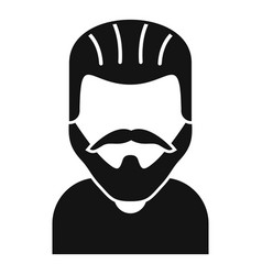 Model Beard Man Icon Simple Adult Portrait