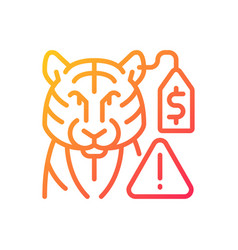 Wildlife Smuggling Gradient Linear Icon