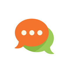 Chat Network Icon Flat Service People