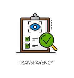 Color Transparency Line Icon Business Management