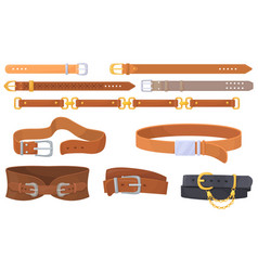 Leather Straps Cartoon Belts With Unbutton Metal