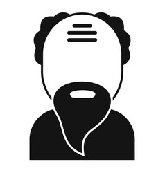 Old Man Beard Icon Simple Fashion Portrait