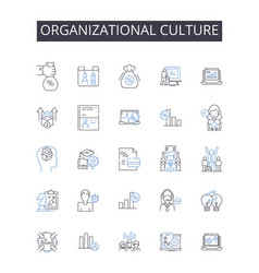 Organizational Culture Line Icons Collection