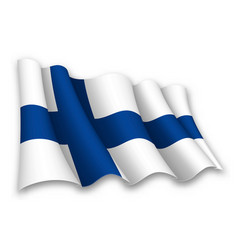 Realistic Waving Flag Of Finland