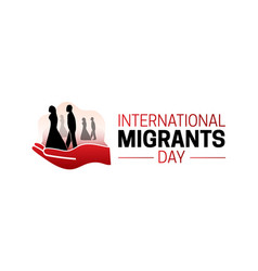 International Migrants Day Logo Icon With Man