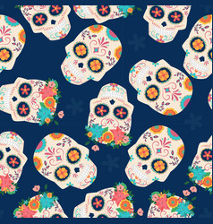 Man And Woman Skull Pattern Seamless For Mexican