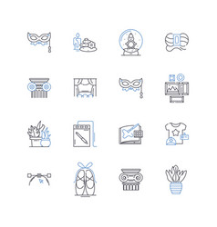 Modern Skills Line Icons Collection Communication