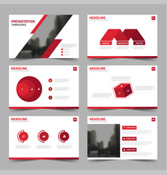 Red Abstract Presentation Templates Infographic