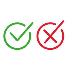 Yes Or No Green Ticks And Red Crosses Graphics