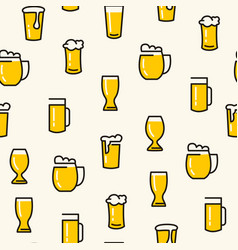 Beer Glasses Seamless Pattern