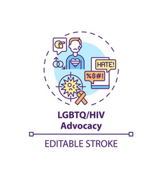 Lgbtq And Hiv Advocacy Concept Icon