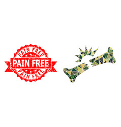 Textured Pain Free Seal And Bone Fracture Low-poly