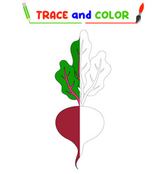 Trace And Color The Beet A Training Sheet