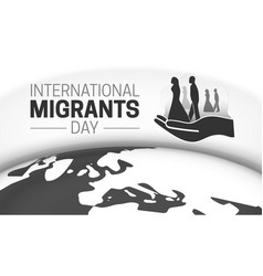 Black And White International Migrants Day