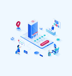 Booking 3d Isometric Web Design