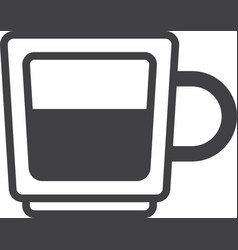 Hot Coffee Mug In Minimal Style