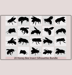 Honeybee Silhouettes Clipart Collectionbee Icon