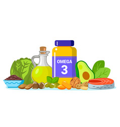 Omega 3 Fat Concept Food Supplement And Health