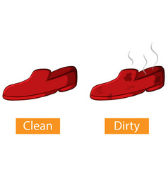 Opposite Adjectives Words With Clean And Dirty