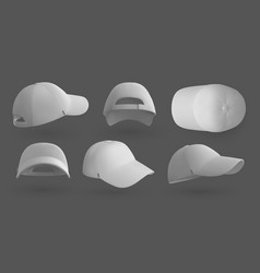 Realistic Cap White 3d Baseball Hat Mockup