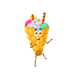 Cartoon Hong Kong Bubble Waffle Dessert Character