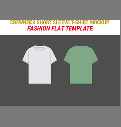 Crewneck T-shirt Tee Mockup Short Sleeve