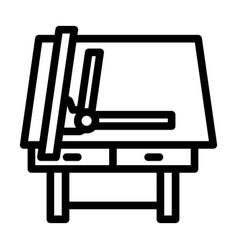 Drafting Table Architectural Drafter Line Icon