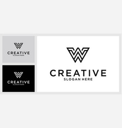 W Or Ww Initial Letter Logo Design