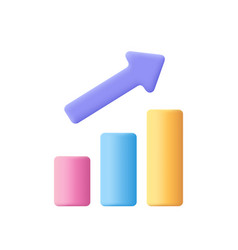 Growth Bar Chart With Columns And Upward Arrow