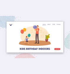 Kids Birthday Indoors Landing Page Template Happy