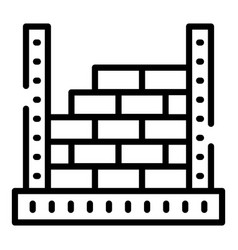 Construction Wall Brick Icon Outline Home