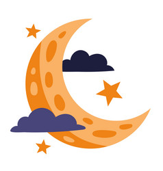 Crescent Moon With Stars