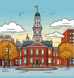 Faneuil Hall Hand-drawn Comic