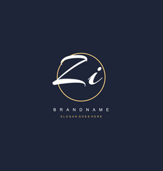 Initial Letter Zi Logo Monogram Feminine Style