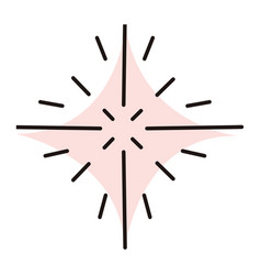 Isolated Star Shape Sketch Icon