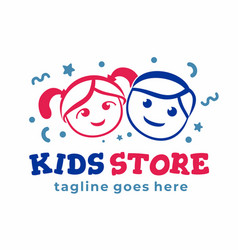 Kids Store Logo Design Child Fashion Logo