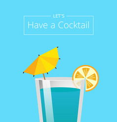 Lets Have Cocktail Summer Party Promo Poster Drink