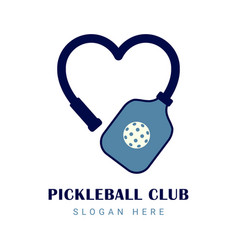 Logo Pickleball With Heart Racket