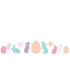 Pastel Easter Holiday Decorative Greeting Border