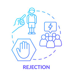 Rejection Blue Gradient Concept Icon