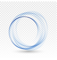 Abstract Swirl Energy Circle Blue C Wave