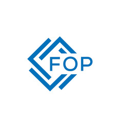 Fop Letter Logo Design On White Background