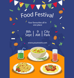 Hand Drawn Food Festival Poster Design