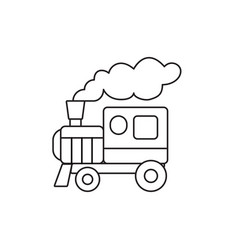 Kids Toy Train Simple Coloring Page Graphic