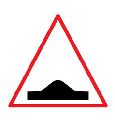 Speed Bump Warning Sign Road Bump Icon On White