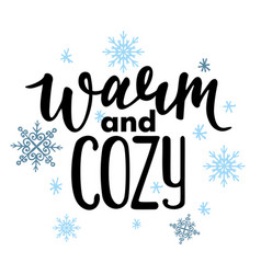 Warm And Cozy Poster With Phrase And Decor