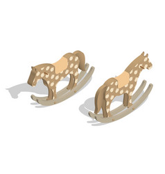 Isometric Baby Rocking Horse Wooden Toy