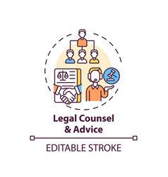 Legal Counsel And Advice Concept Icon