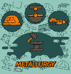 Metallurgy Flat Concept Icon